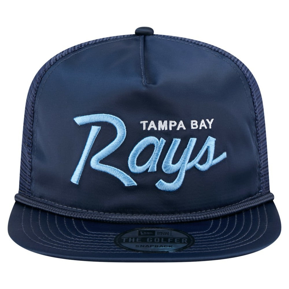 Tampa Bay Rays New Era Retro Satin Script Golfer Adjustable Hat - MLB