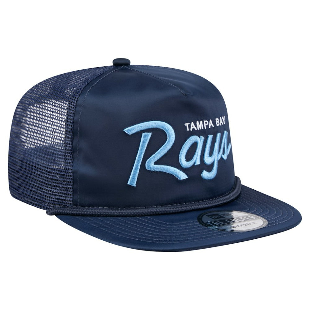 Tampa Bay Rays New Era Retro Satin Script Golfer Adjustable Hat - MLB