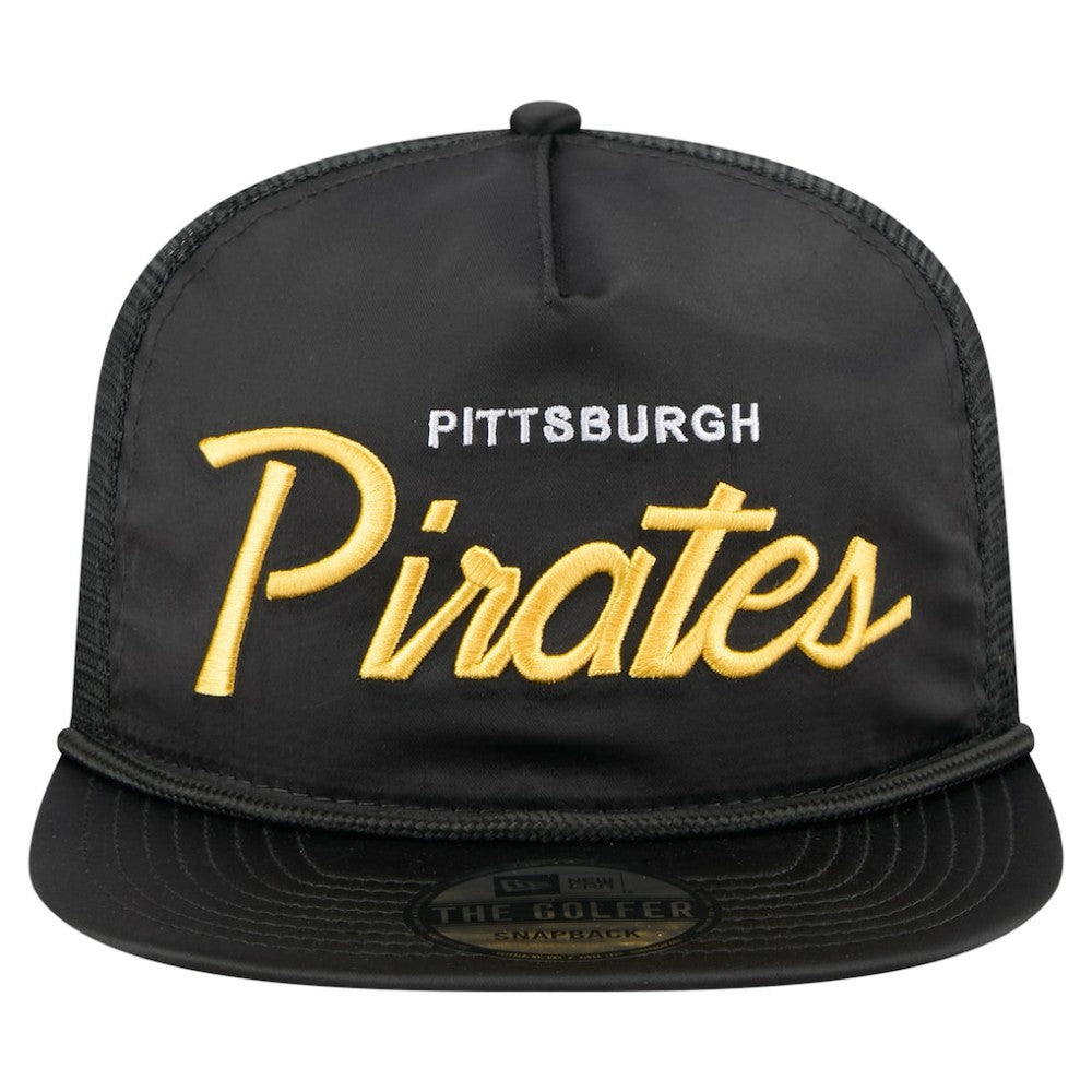 Pittsburgh Pirates New Era Retro Satin Script Golfer Adjustable Hat - MLB