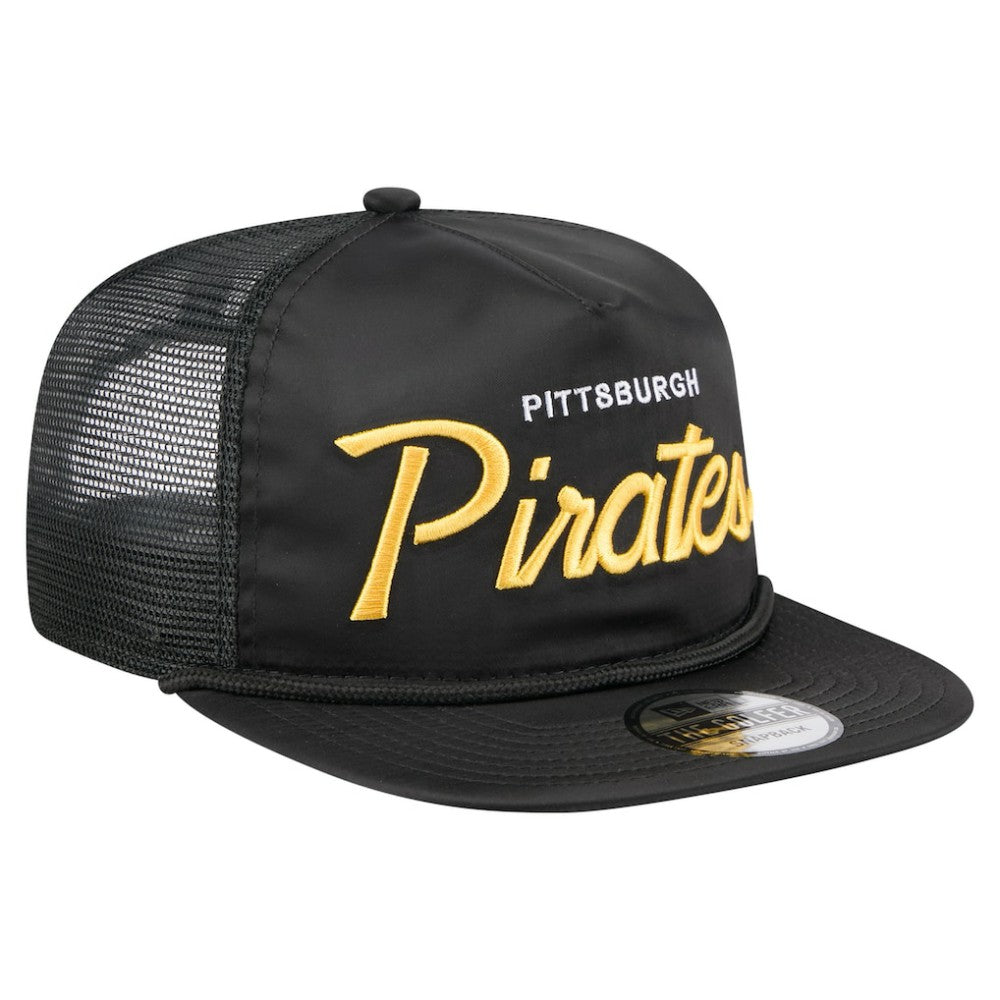 Pittsburgh Pirates New Era Retro Satin Script Golfer Adjustable Hat - MLB