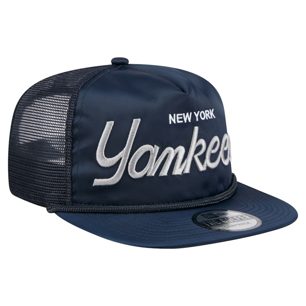 New York Yankees New Era Retro Satin Script Golfer Adjustable Hat - MLB