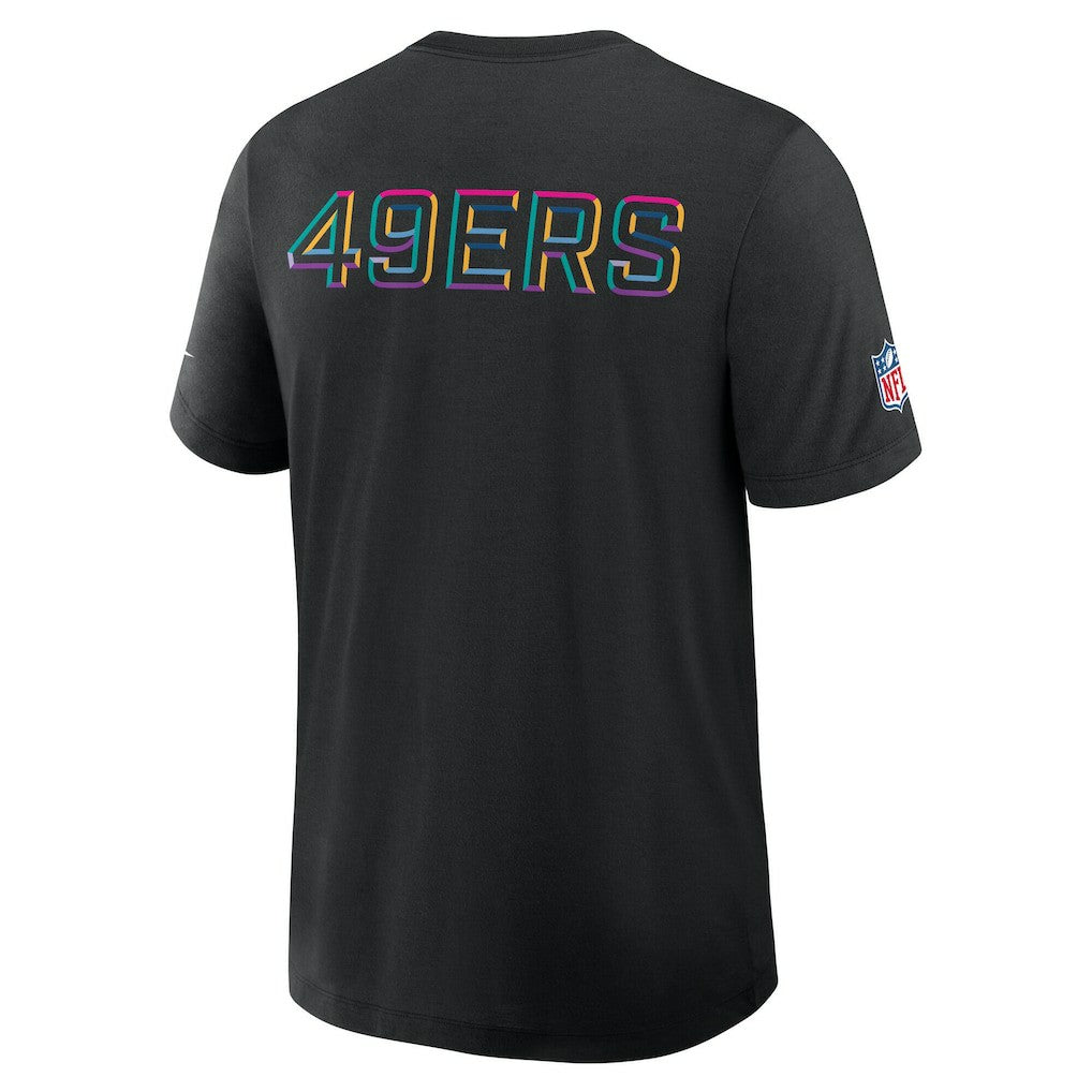 San Francisco 49ers Tall 2025 NFL Crucial Catch Tri-Blend Dri-FIT T-Shirt Black | Nike for Sale