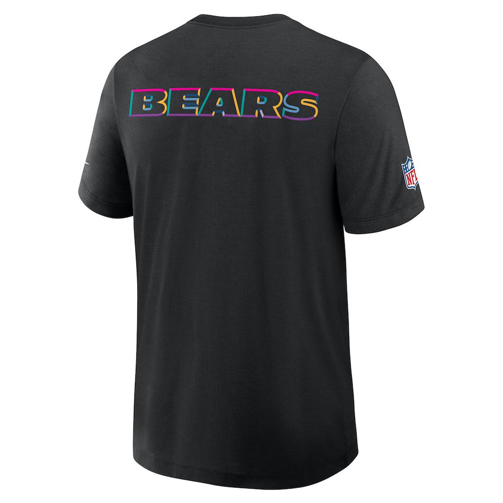 Chicago Bears Tall 2025 NFL Crucial Catch Tri-Blend Dri-FIT T-Shirt Black | Nike for Sale