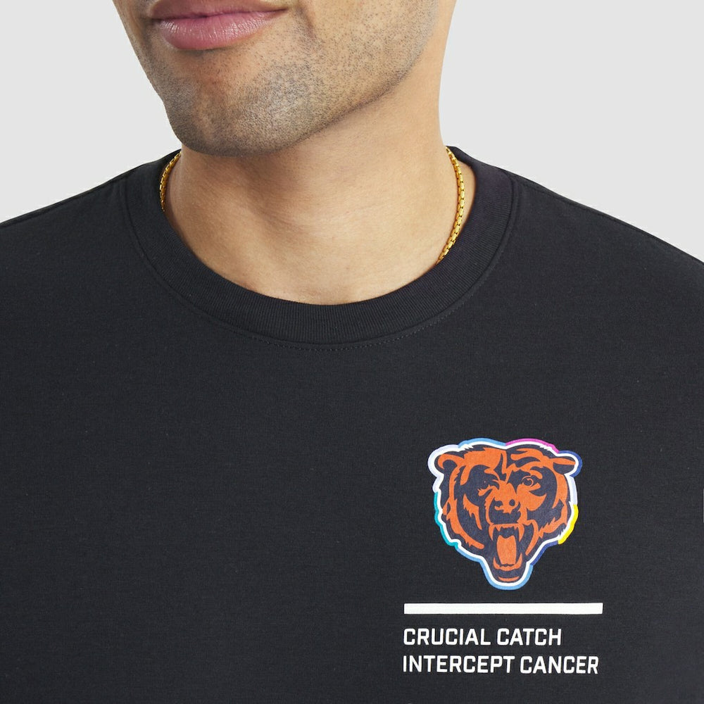 Chicago Bears Tall 2025 NFL Crucial Catch Tri-Blend Dri-FIT T-Shirt Black | Nike for Sale