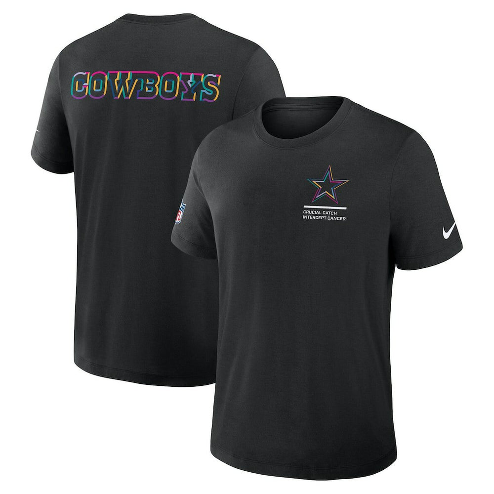 Dallas Cowboys Tall 2025 NFL Crucial Catch Tri-Blend Dri-FIT T-Shirt Black | Nike for Sale