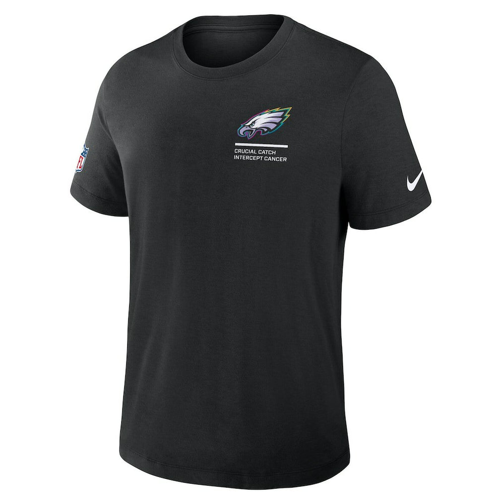 Philadelphia Eagles Tall 2025 NFL Crucial Catch Tri-Blend Dri-FIT T-Shirt Black | Nike for Sale