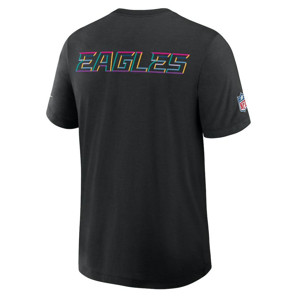 Philadelphia Eagles Tall 2025 NFL Crucial Catch Tri-Blend Dri-FIT T-Shirt Black | Nike for Sale