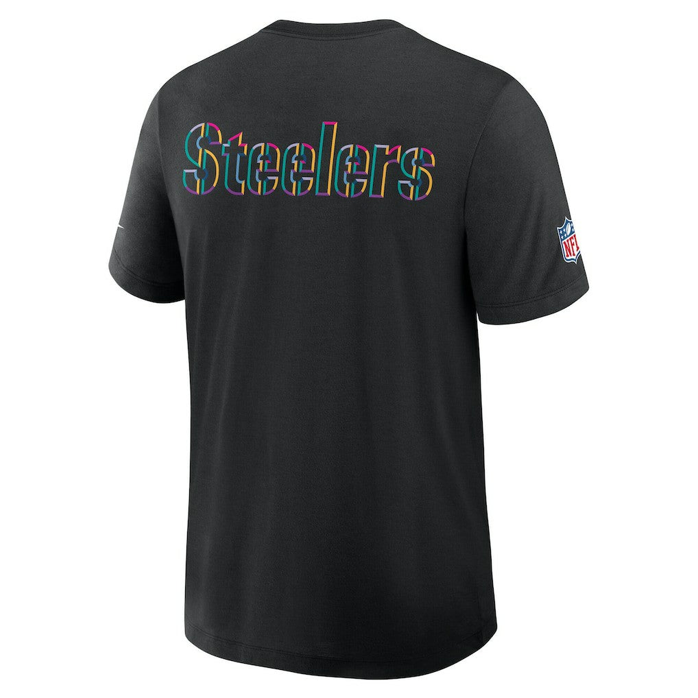 Pittsburgh Steelers Tall 2025 NFL Crucial Catch Tri-Blend Dri-FIT T-Shirt Black | Nike for Sale