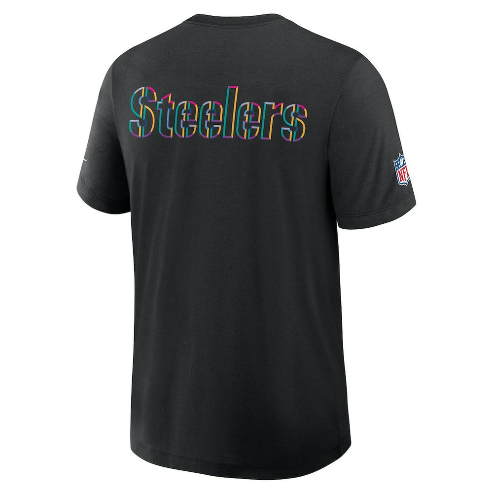 Pittsburgh Steelers Tall 2025 NFL Crucial Catch Tri-Blend Dri-FIT T-Shirt Black | Nike for Sale