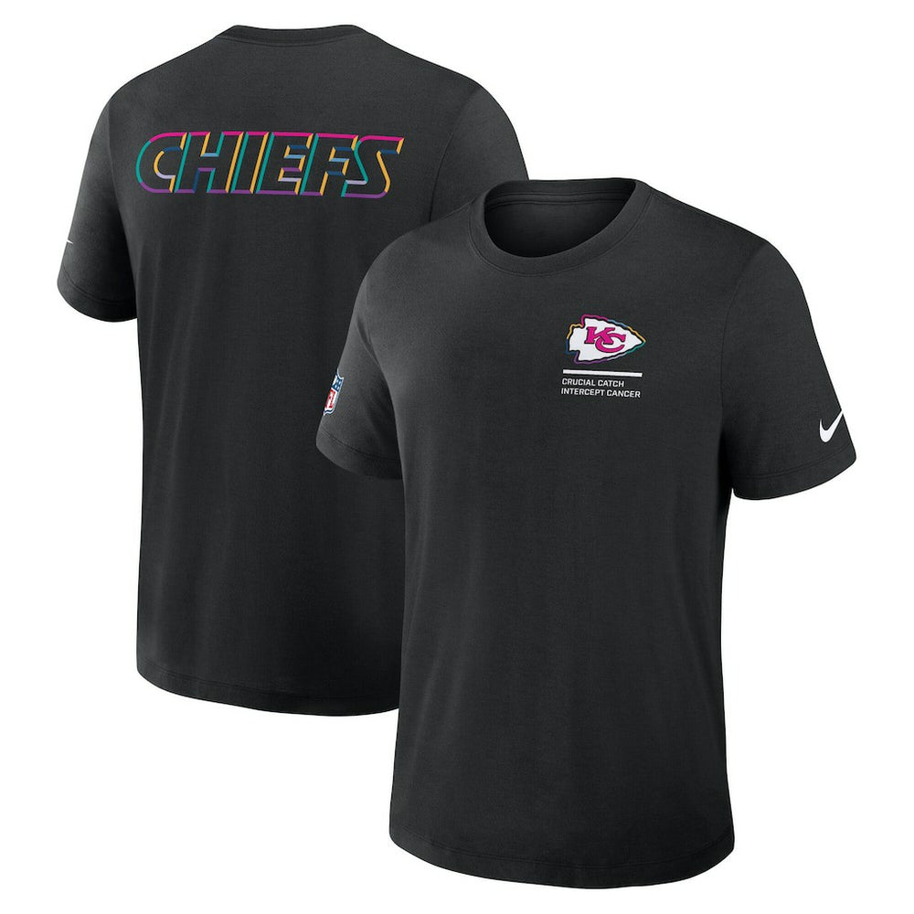 Kansas City Chiefs Tall 2025 NFL Crucial Catch Tri-Blend Dri-FIT T-Shirt Black | Nike for Sale