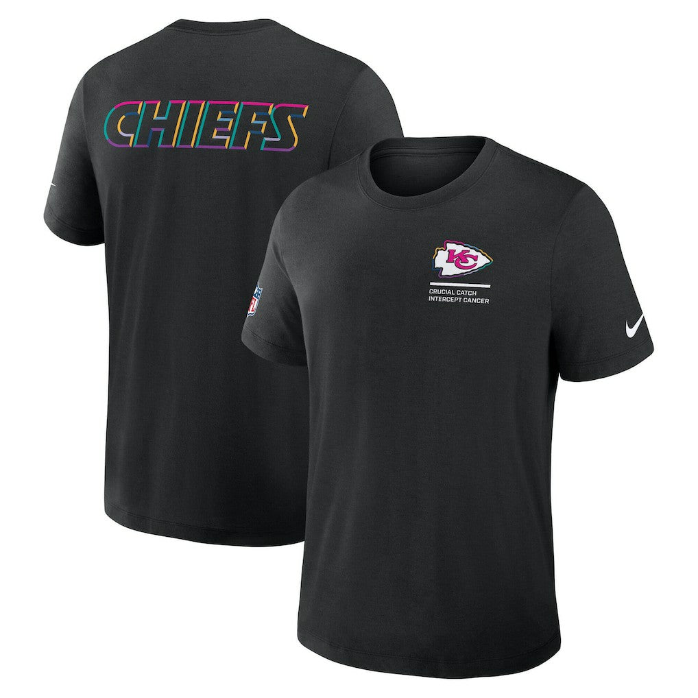 Kansas City Chiefs Tall 2025 NFL Crucial Catch Tri-Blend Dri-FIT T-Shirt Black | Nike for Sale