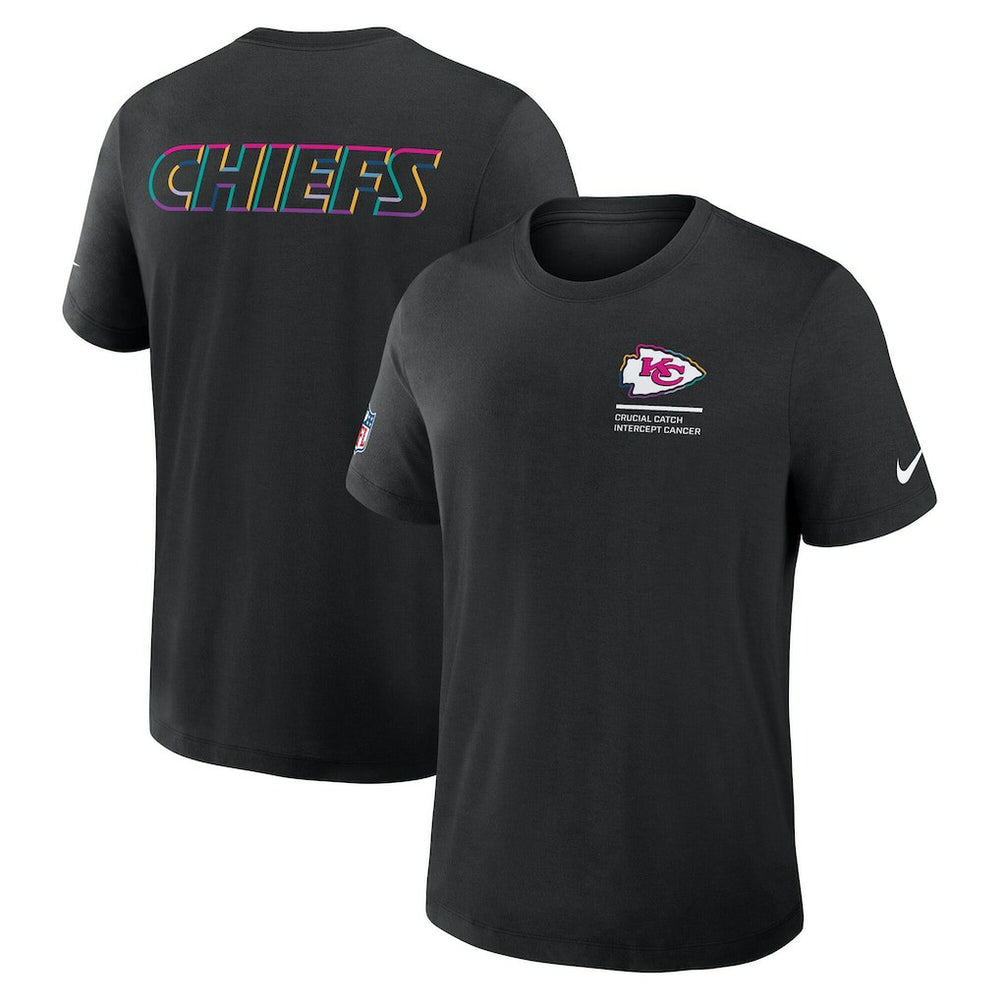 Kansas City Chiefs Tall 2025 NFL Crucial Catch Tri-Blend Dri-FIT T-Shirt Black | Nike for Sale