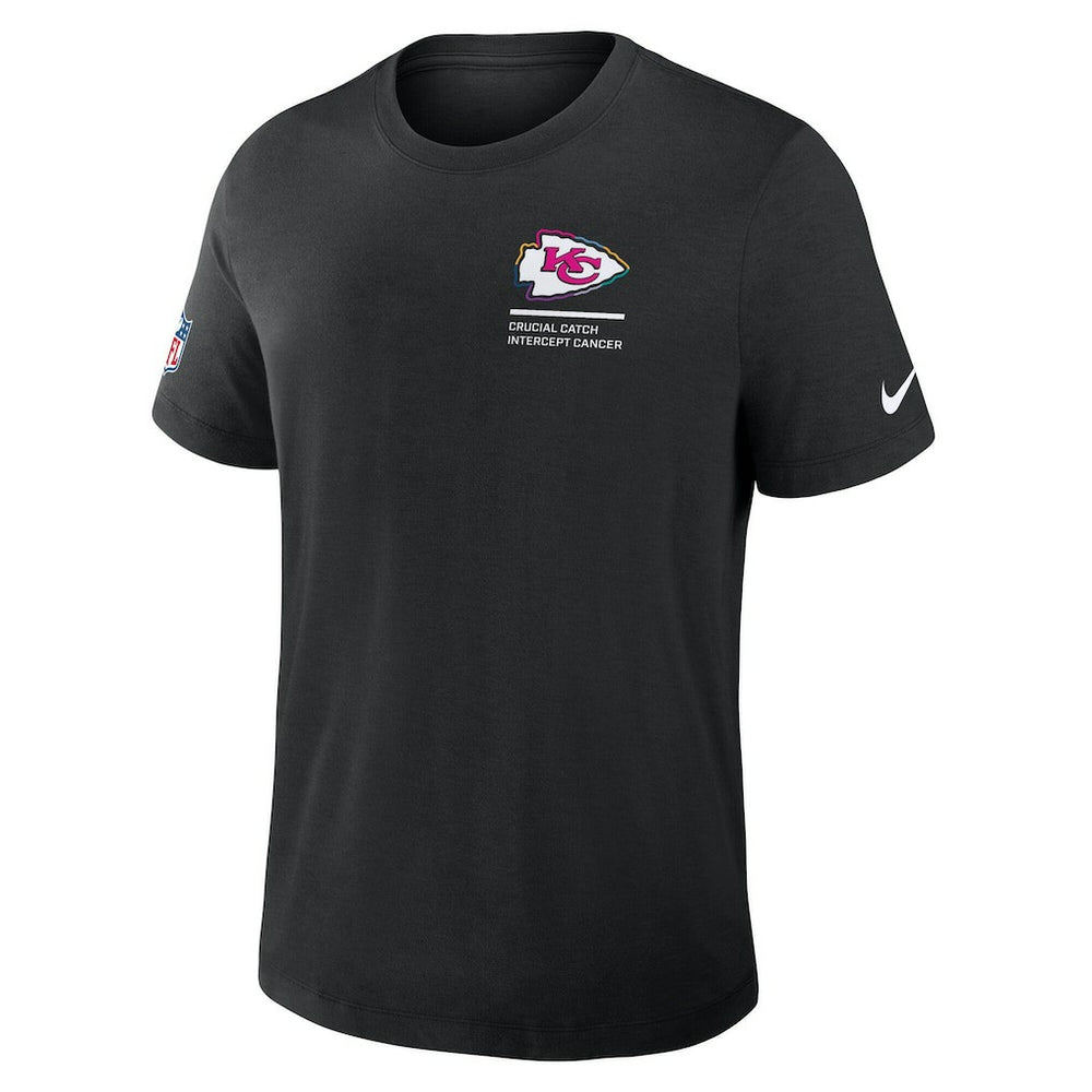 Kansas City Chiefs Tall 2025 NFL Crucial Catch Tri-Blend Dri-FIT T-Shirt Black | Nike for Sale