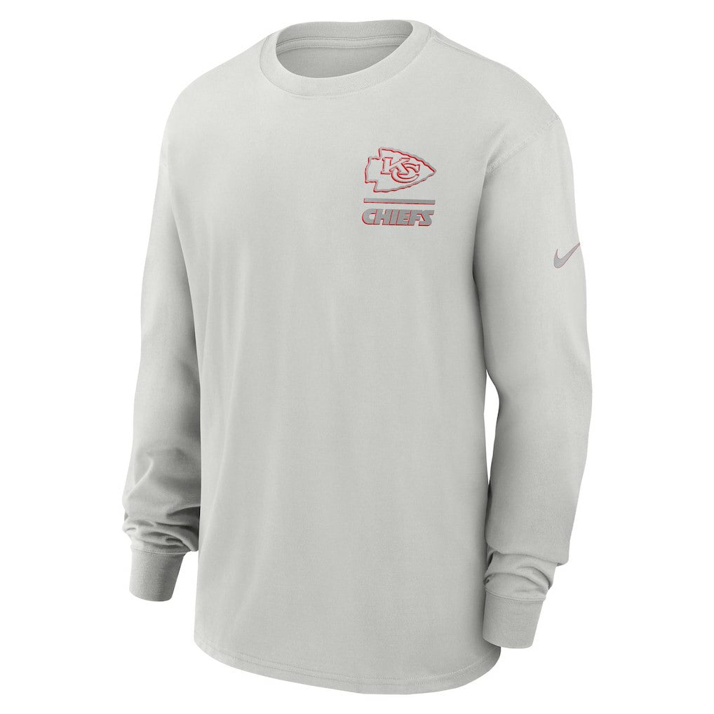 Kansas City Chiefs Essential Heavy Max90 Long Sleeve T-Shirt Gray | Nike for Sale