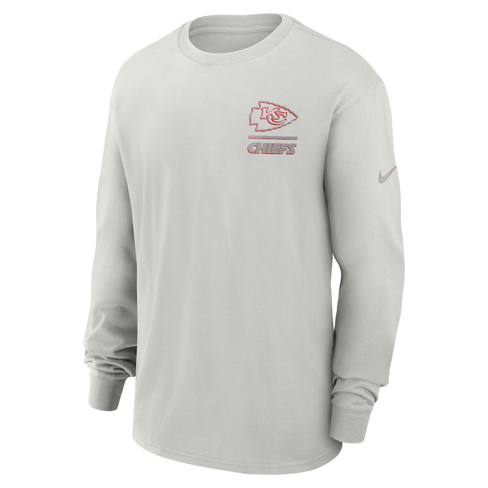 Kansas City Chiefs Essential Heavy Max90 Long Sleeve T-Shirt Gray | Nike for Sale