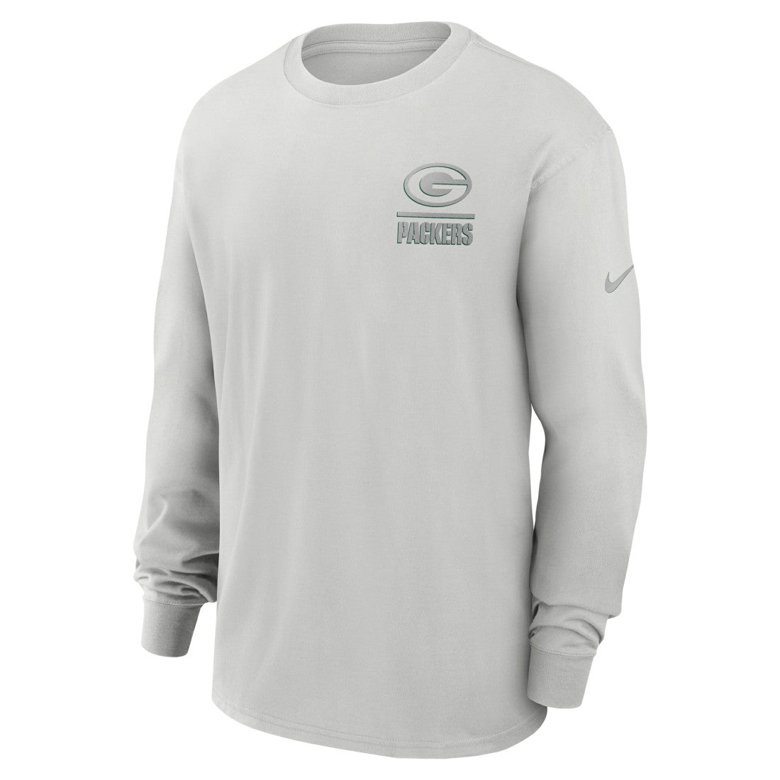 Green Bay Packers Essential Heavy Max90 Long Sleeve T-Shirt Gray | Nike for Sale