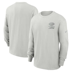 New York Jets Essential Heavy Max90 Long Sleeve T-Shirt Gray | Nike for Sale
