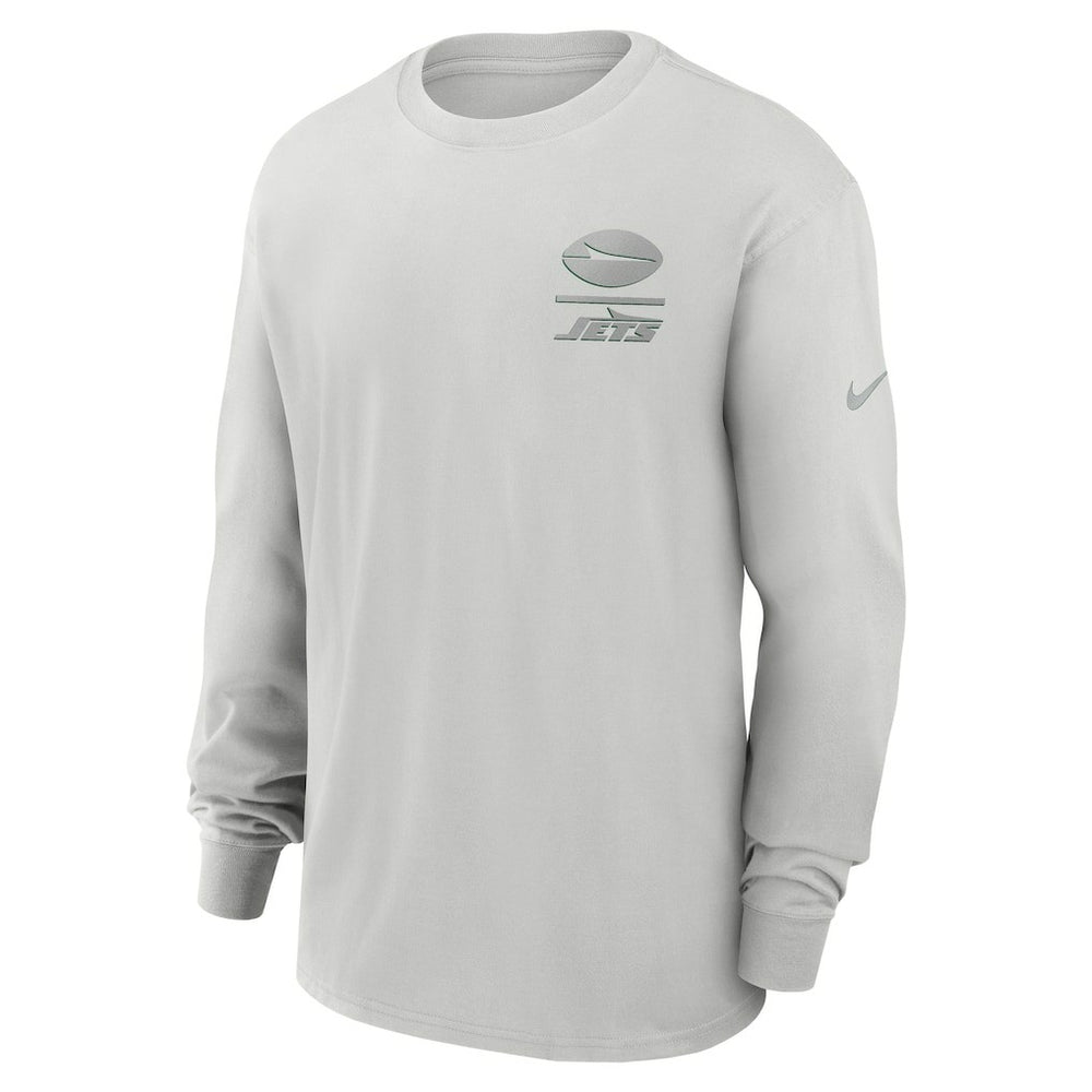 New York Jets Essential Heavy Max90 Long Sleeve T-Shirt Gray | Nike for Sale