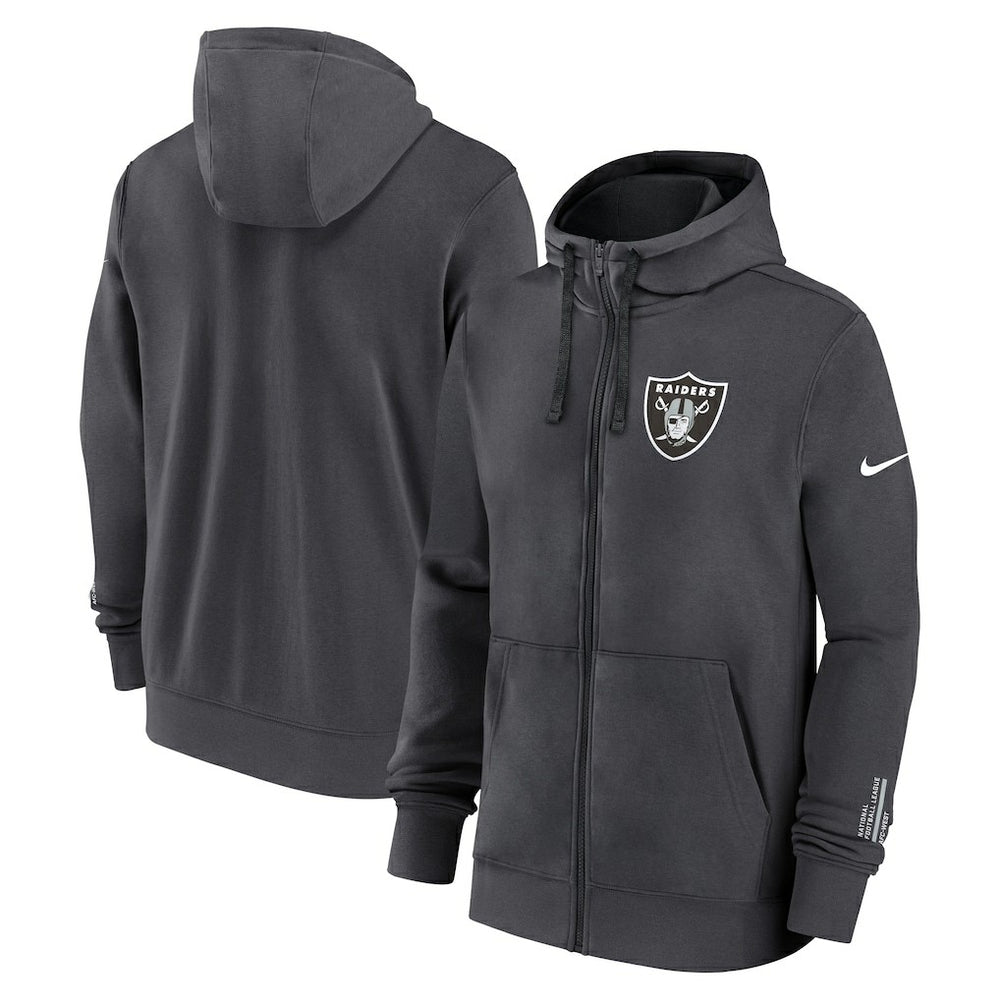 Las Vegas Raiders Primetime Club Full-Zip Hoodie Anthracite | Nike for Sale