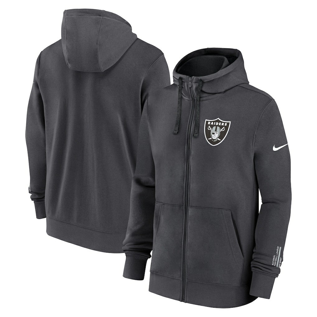 Las Vegas Raiders Primetime Club Full-Zip Hoodie Anthracite | Nike for Sale
