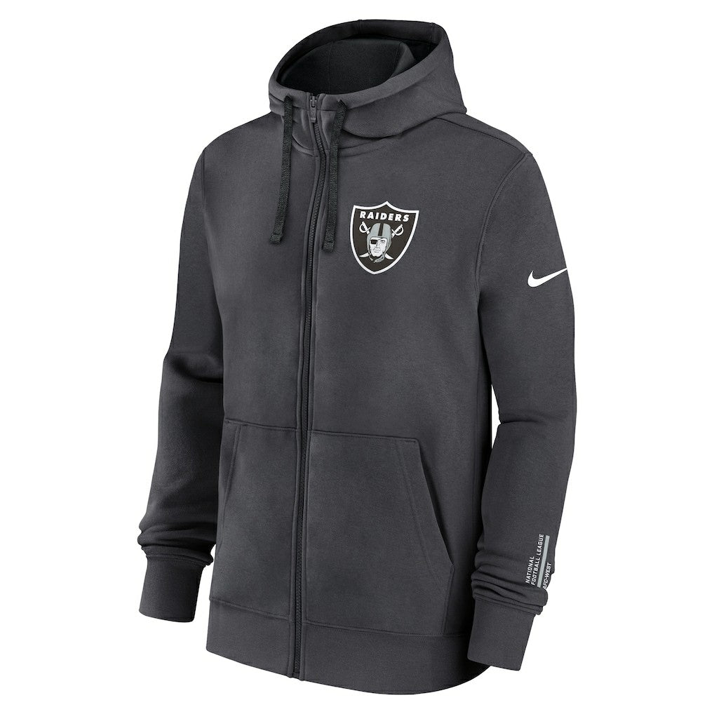 Las Vegas Raiders Primetime Club Full-Zip Hoodie Anthracite | Nike for Sale