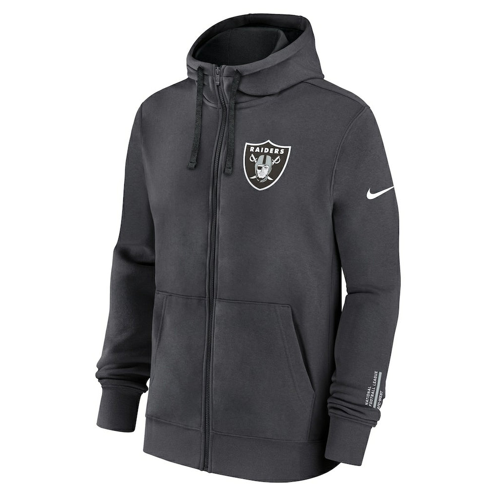 Las Vegas Raiders Primetime Club Full-Zip Hoodie Anthracite | Nike for Sale