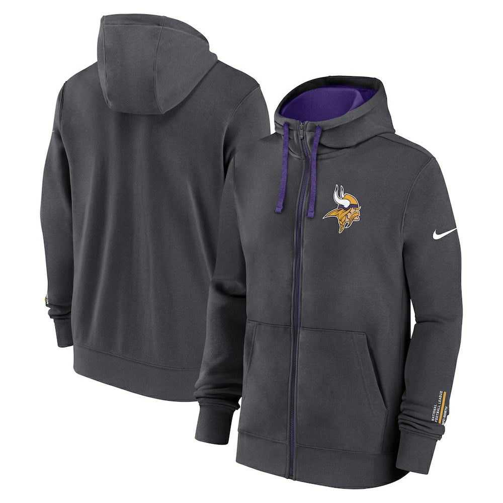 Minnesota Vikings Primetime Club Full-Zip Hoodie Anthracite | Nike for Sale