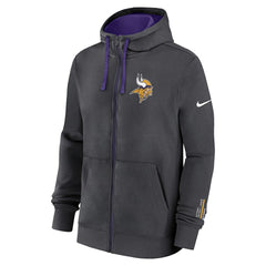 Minnesota Vikings Primetime Club Full-Zip Hoodie Anthracite | Nike for Sale