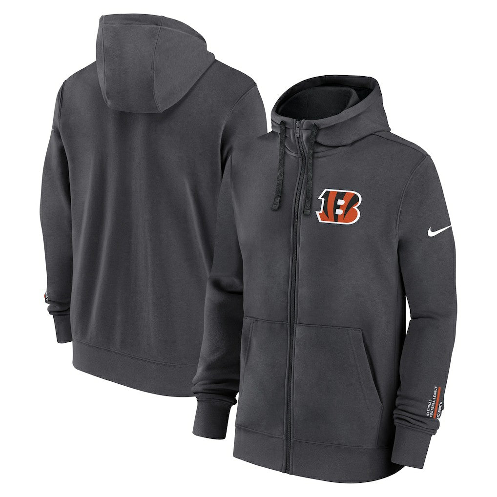 Cincinnati Bengals Primetime Club Full-Zip Hoodie Anthracite | Nike for Sale