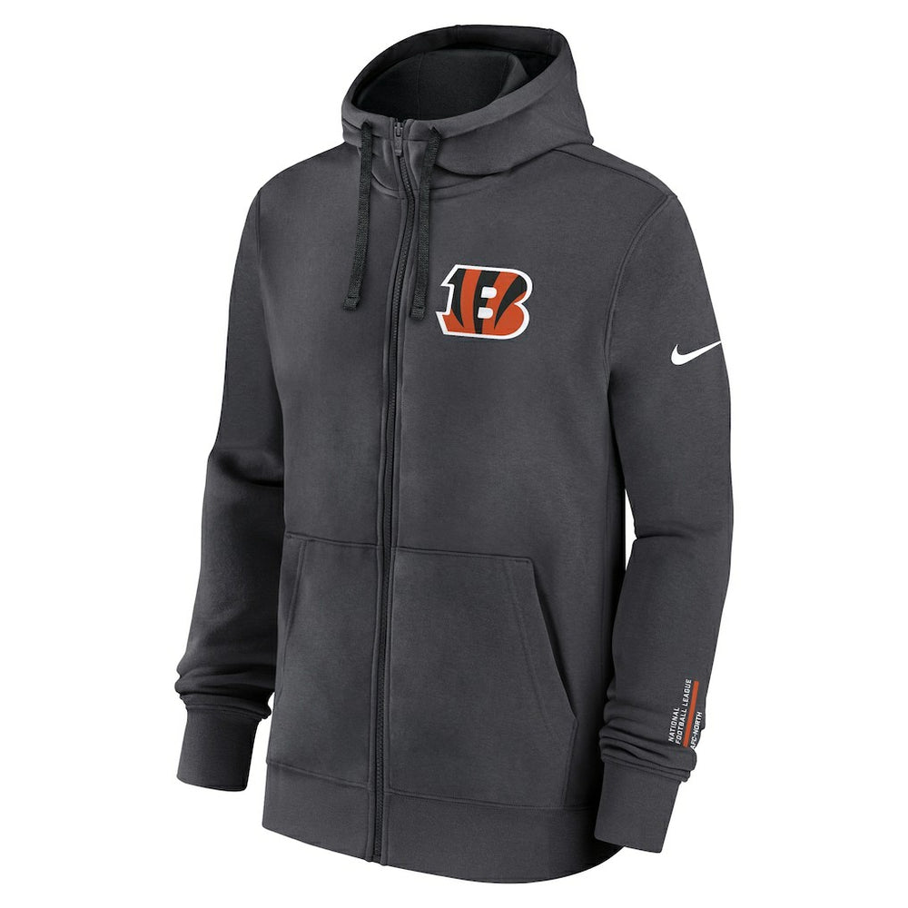 Cincinnati Bengals Primetime Club Full-Zip Hoodie Anthracite | Nike for Sale