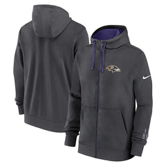Baltimore Ravens Primetime Club Full-Zip Hoodie Anthracite | Nike for Sale