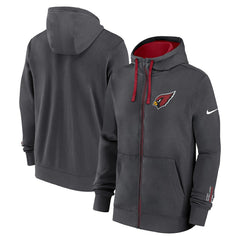 Arizona Cardinals Primetime Club Full-Zip Hoodie Anthracite | Nike for Sale