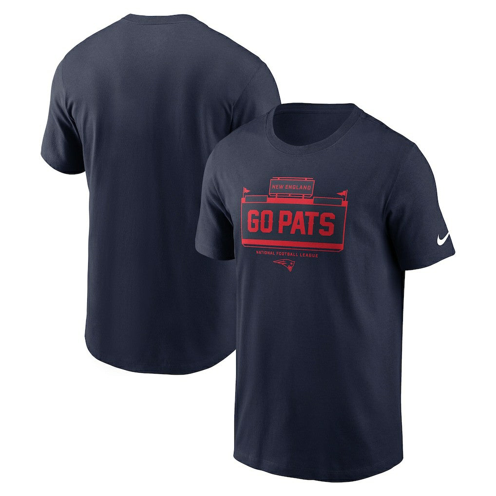 New England Patriots Primetime Local Essential T-Shirt Navy | Nike for Sale