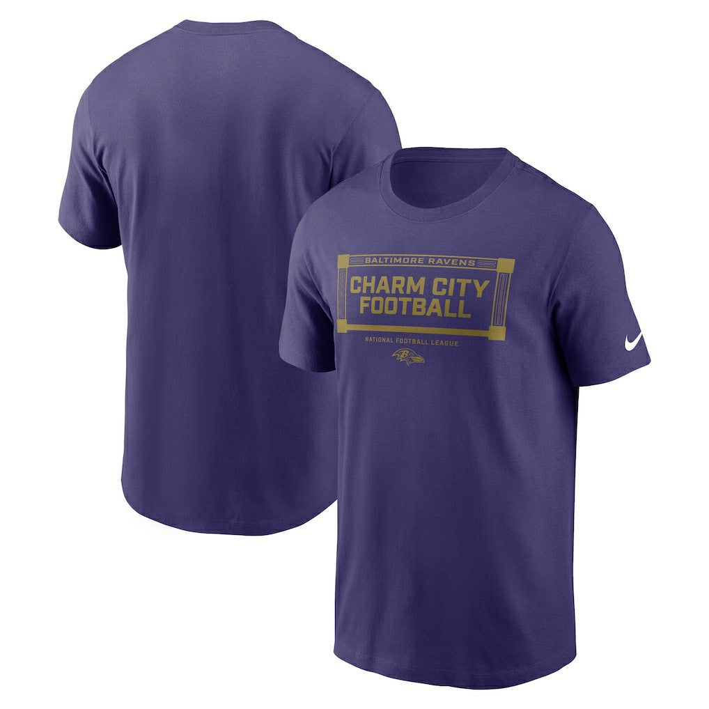 Baltimore Ravens Primetime Local Essential T-Shirt Purple | Nike for Sale
