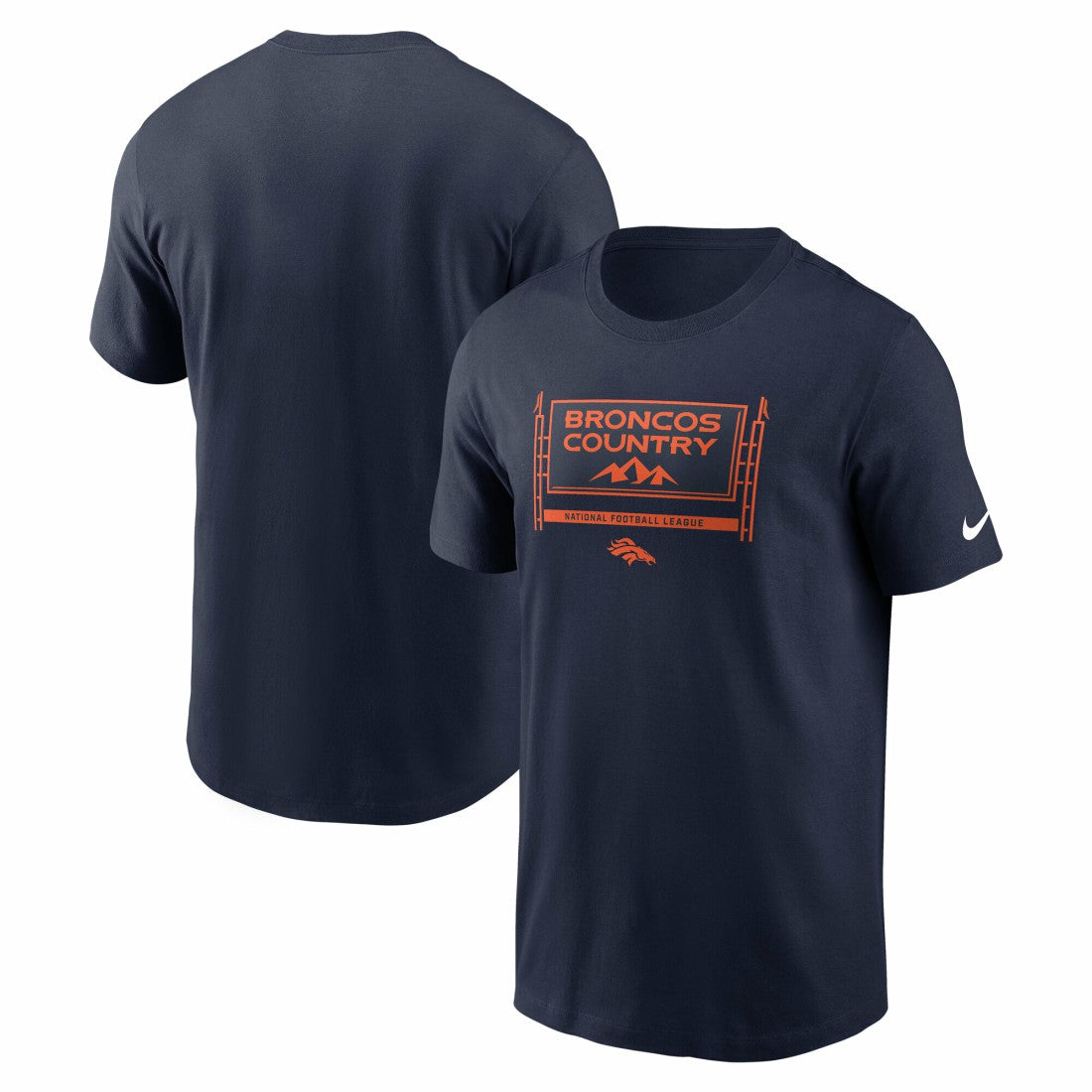 Denver Broncos Primetime Local Essential T-Shirt Navy | Nike for Sale