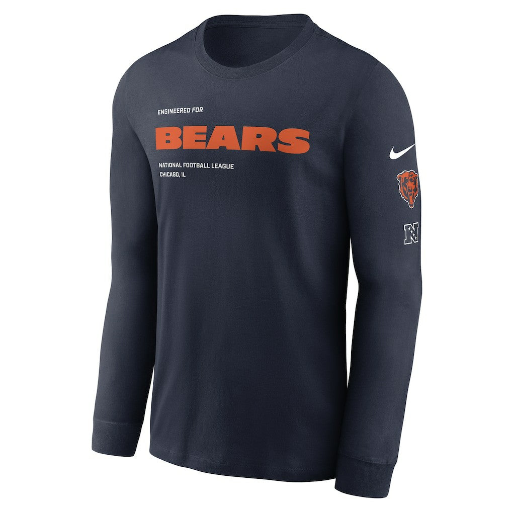 Chicago Bears Play to Win Essential Long Sleeve T-Shirt Navy | Nike for Sale