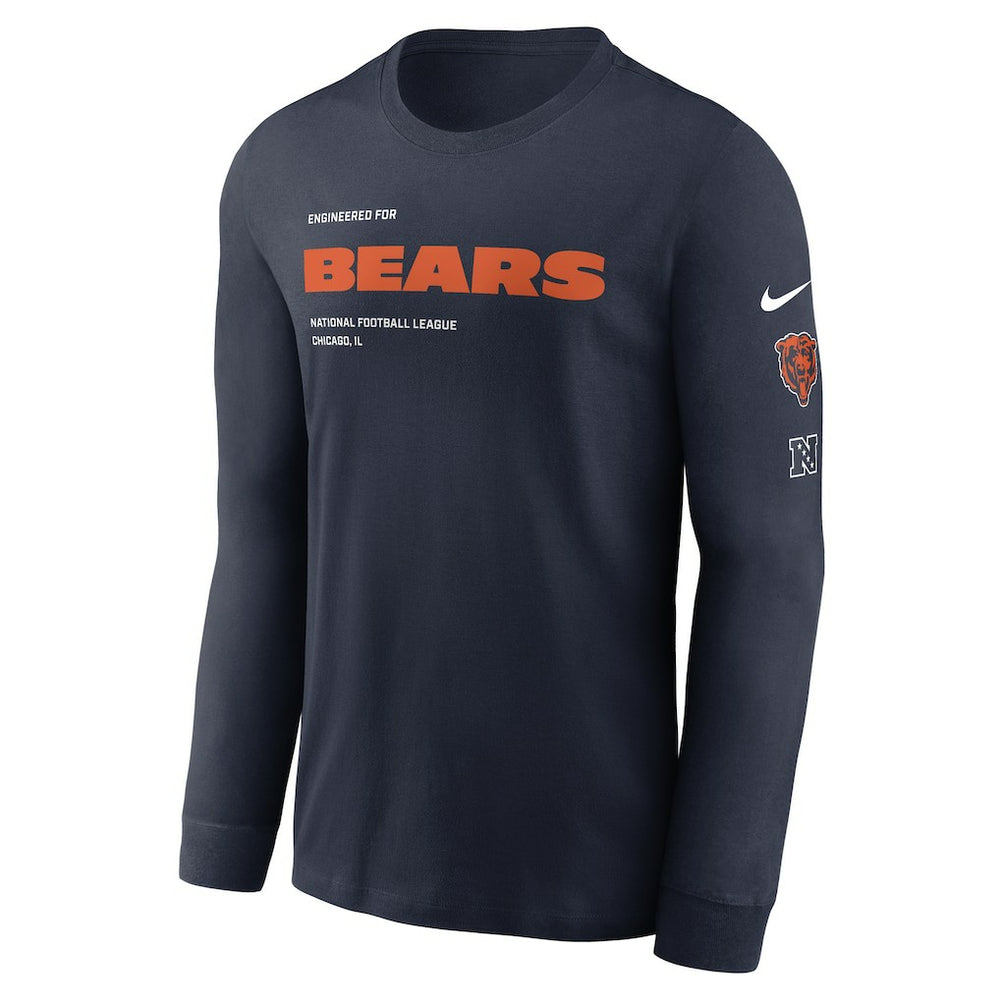 Chicago Bears Play to Win Essential Long Sleeve T-Shirt Navy | Nike for Sale