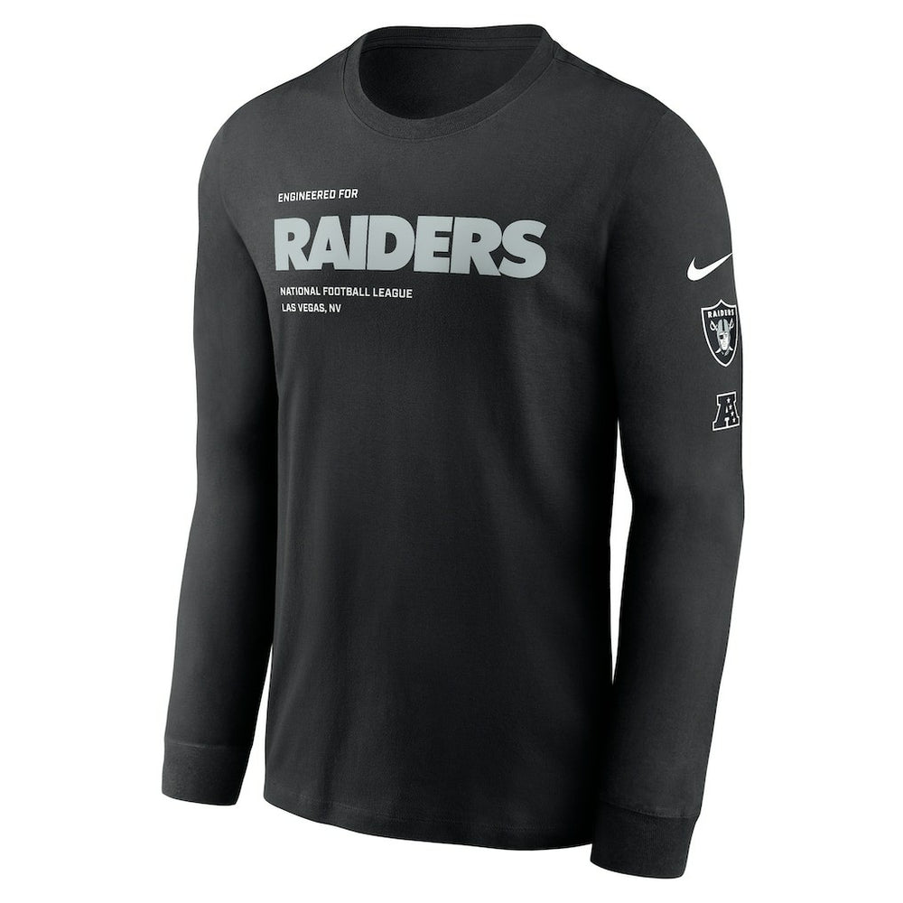 Las Vegas Raiders Play to Win Essential Long Sleeve T-Shirt Black | Nike for Sale