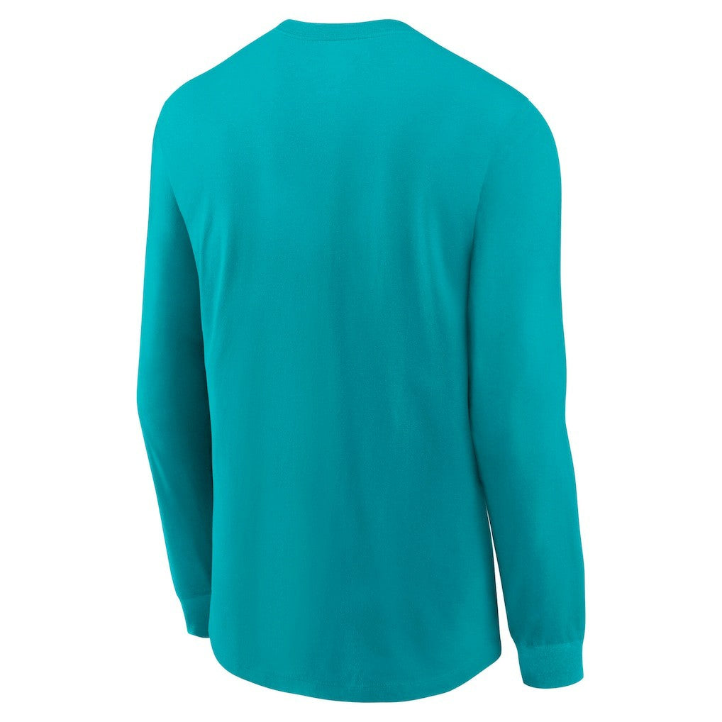 Miami Dolphins Play to Win Essential Long Sleeve T-Shirt Aqua | Nike for Sale