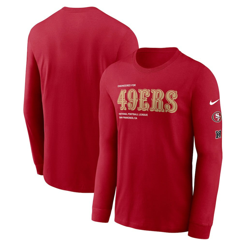 San Francisco 49ers Play to Win Essential Long Sleeve T-Shirt Scarlet | Nike for Sale
