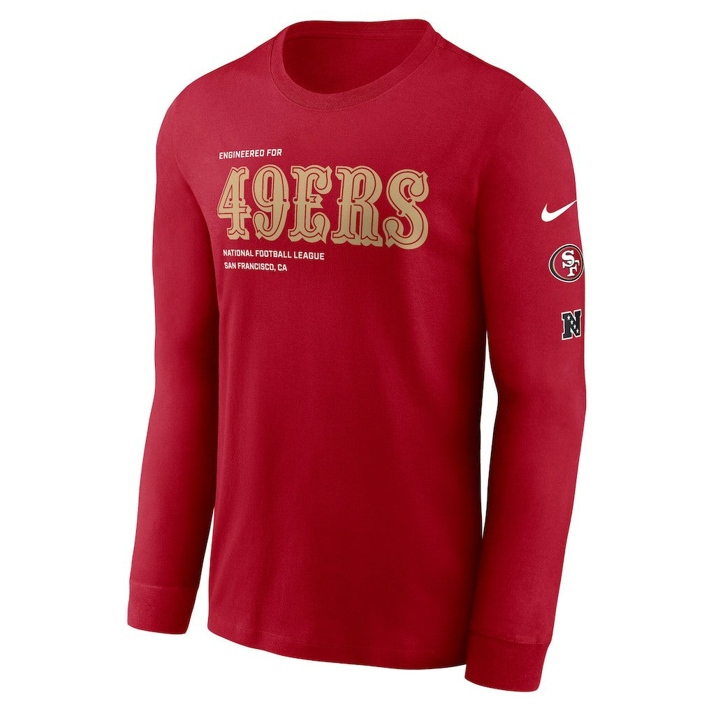 San Francisco 49ers Play to Win Essential Long Sleeve T-Shirt Scarlet | Nike for Sale