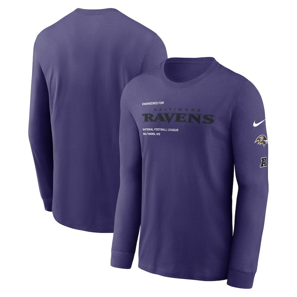 Baltimore Ravens Play to Win Essential Long Sleeve T-Shirt Purple | Nike for Sale
