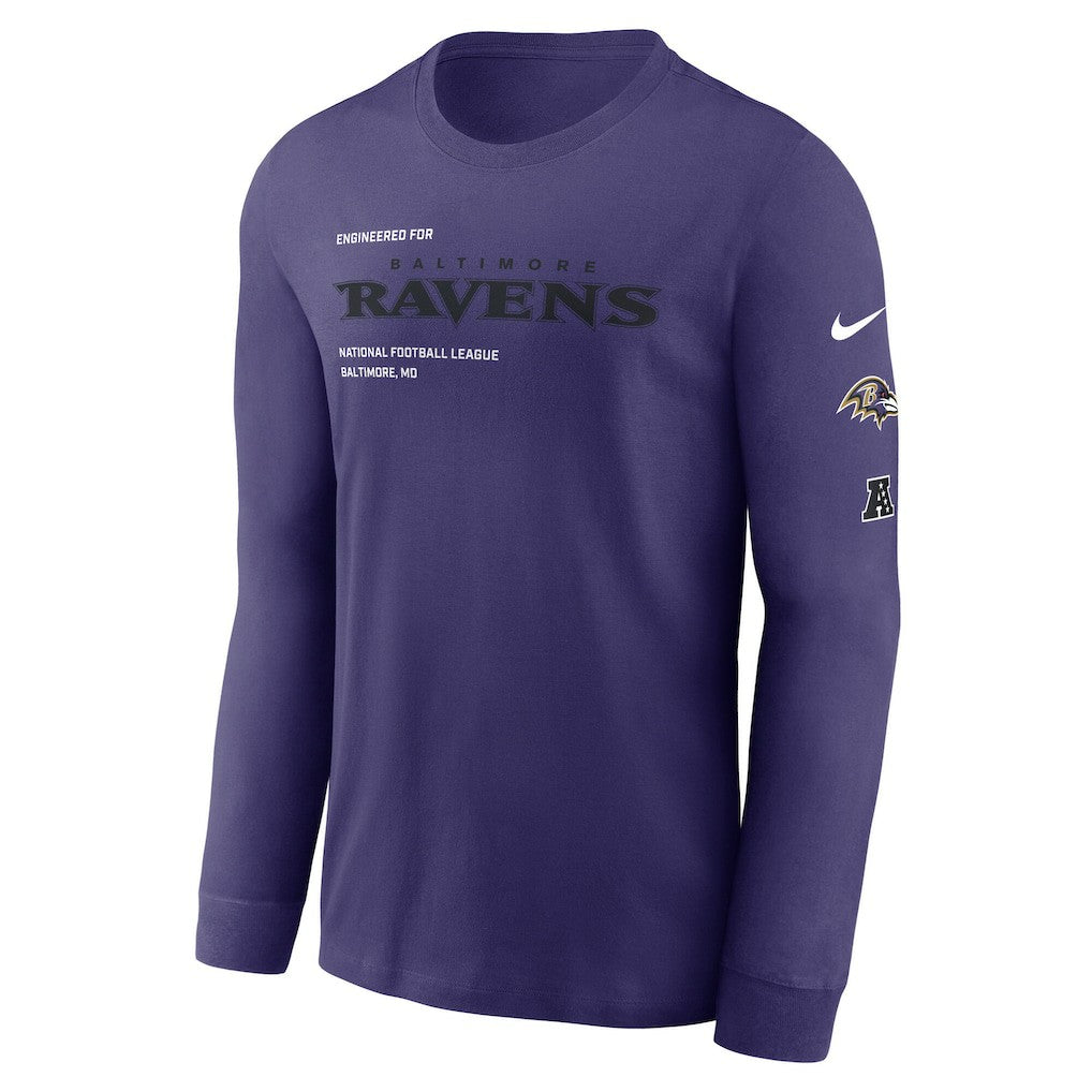 Baltimore Ravens Play to Win Essential Long Sleeve T-Shirt Purple | Nike for Sale