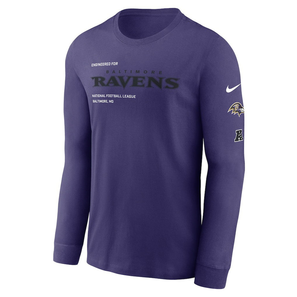 Baltimore Ravens Play to Win Essential Long Sleeve T-Shirt Purple | Nike for Sale