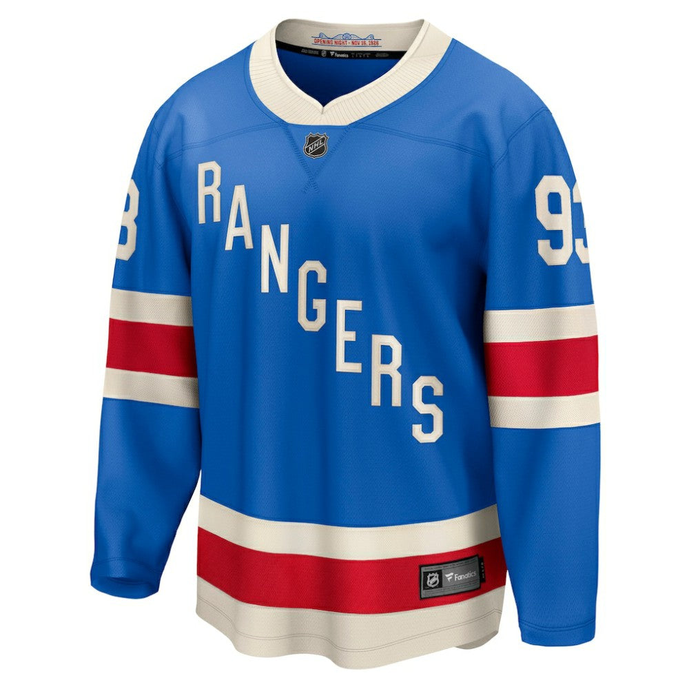 Mika Zibanejad New York Rangers Fanatics Centennial Breakaway Jersey - Blue - NHL