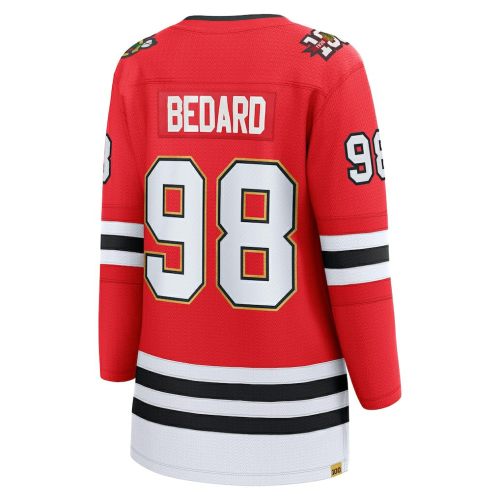 Connor Bedard Chicago Blackhawks Fanatics Women's Centennial Breakaway Player Jersey - Red - NHL