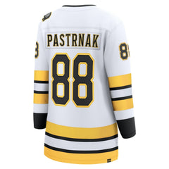 David Pastrnak Boston Bruins Fanatics Women's Away Breakaway Player Jersey - White - NHL