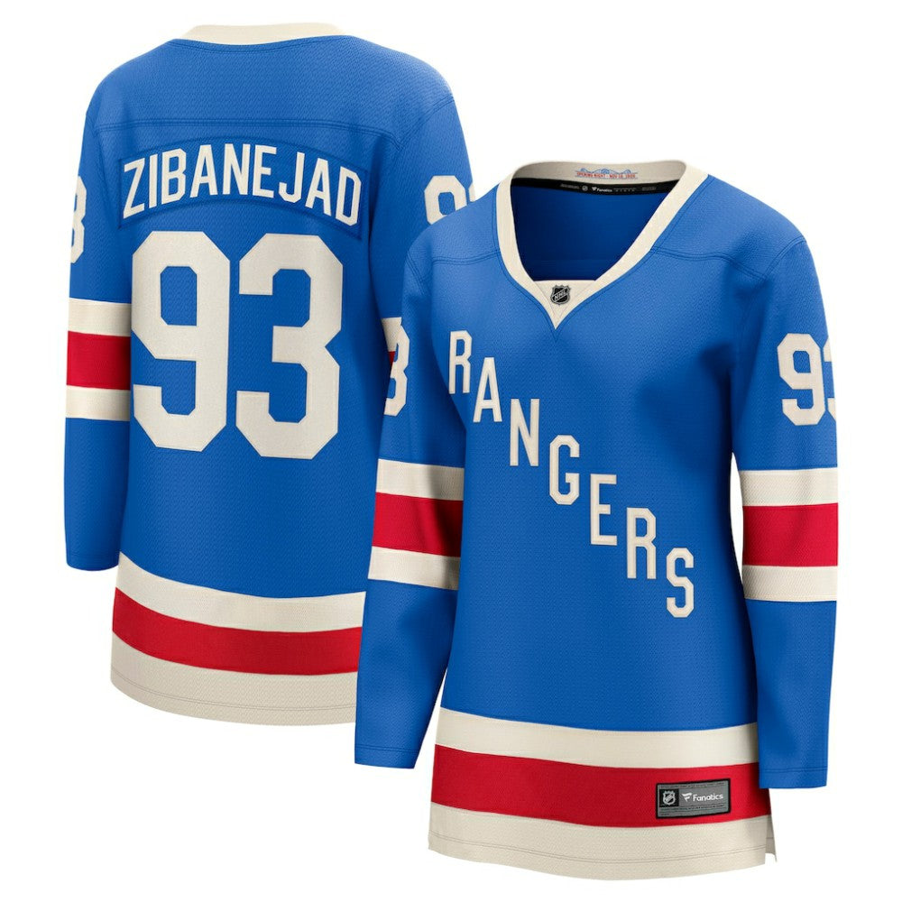 Mika Zibanejad New York Rangers Fanatics Women's Centennial Breakaway Jersey - Blue - NHL