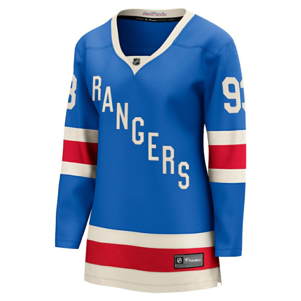 Mika Zibanejad New York Rangers Fanatics Women's Centennial Breakaway Jersey - Blue - NHL