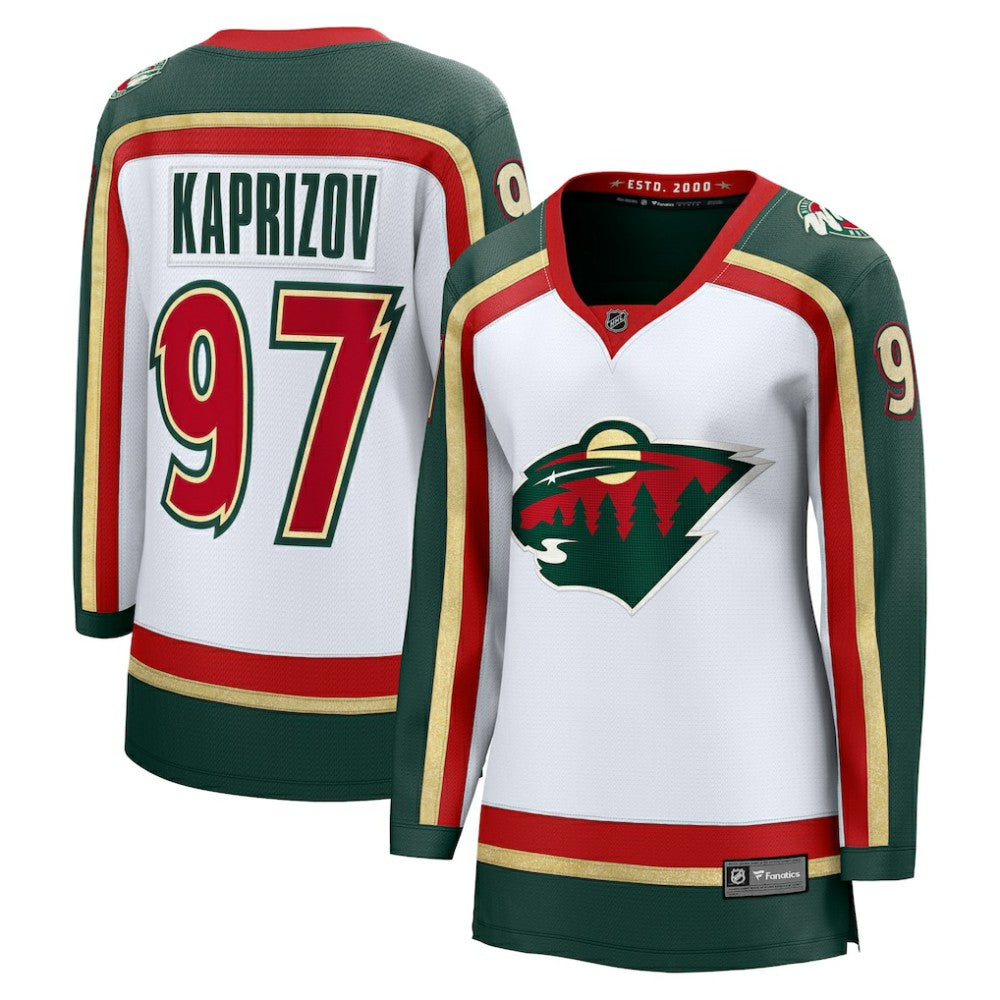 Kirill Kaprizov Minnesota Wild Fanatics Women's 25th Anniversary Breakaway Player Jersey - White - NHL